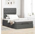 vidaXL Ottoman-Bett mit Matratze Dunkelgrau 120x190 cm Stoff (3313224)