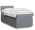 vidaXL Boxspringbett mit Matratze Hellgrau 140x190 cm Stoff (3287451)