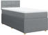 vidaXL Boxspringbett mit Matratze Hellgrau 140x190 cm Stoff (3287451)