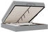 vidaXL Ottoman-Bett mit Matratzen Hellgrau 200x200 cm Stoff (3311134)