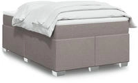 vidaXL Boxspringbett mit Matratze Taupe 120x200 cm Stoff
