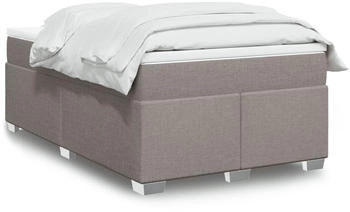 vidaXL Boxspringbett mit Matratze Taupe 120x200 cm Stoff (3285127)