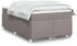 vidaXL Boxspringbett mit Matratze Taupe 120x200 cm Stoff (3285127)
