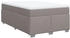 vidaXL Boxspringbett mit Matratze Taupe 120x200 cm Stoff (3285127)