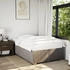 vidaXL Boxspringbett mit Matratze Taupe 120x200 cm Stoff (3285127)