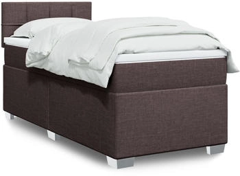 vidaXL Boxspringbett mit Matratze Dunkelbraun 140x200 cm Stoff (3285921)
