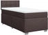 vidaXL Boxspringbett mit Matratze Dunkelbraun 140x200 cm Stoff (3285921)