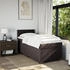 vidaXL Boxspringbett mit Matratze Dunkelbraun 140x200 cm Stoff (3285921)