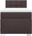 vidaXL Boxspringbett mit Matratze Dunkelbraun 140x200 cm Stoff (3285921)
