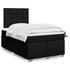 vidaXL Boxspringbett mit Matratze Schwarz 160x200 cm Stoff (3292855)