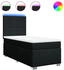 vidaXL Boxspringbett mit Matratze Schwarz 160x200 cm Stoff (3292855)