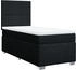 vidaXL Boxspringbett mit Matratze Schwarz 160x200 cm Stoff (3292855)