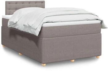 vidaXL Boxspringbett mit Matratze Taupe 120x200 cm Stoff (3289741)