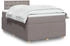 vidaXL Boxspringbett mit Matratze Taupe 120x200 cm Stoff (3289741)