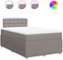 vidaXL Boxspringbett mit Matratze Taupe 120x200 cm Stoff (3289741)