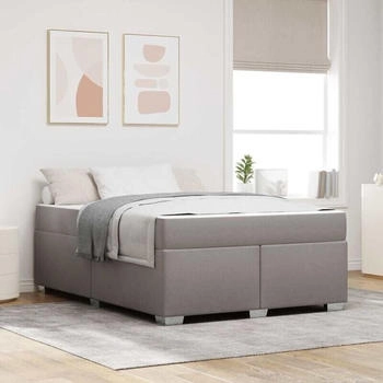 vidaXL Bettgestell Taupe 140 x 200 cm Stoff (3399191)