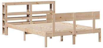 vidaXL Massivholzbett ohne Matratze 140x190 cm Kiefernholz (3305792)