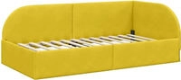 vidaXL Eckbettgestell mit Kopfteil Gelb 90 cm x 200 cm Samt