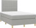vidaXL Boxspringbett mit Matratze Hellgrau 120x190 cm Stoff (3269944)