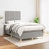 vidaXL Boxspringbett mit Matratze Hellgrau 120x190 cm Stoff (3269944)
