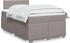 vidaXL Boxspringbett mit Matratze Taupe 120x200 cm Stoff (3285852)