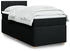vidaXL Boxspringbett mit Matratze Schwarz 140x190 cm Stoff (3288984)