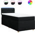 vidaXL Boxspringbett mit Matratze Schwarz 140x190 cm Stoff (3288984)