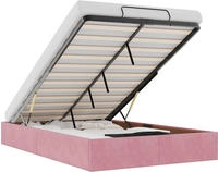 vidaXL Ottoman-Bett ohne Matratze Rosa 120x190 cm Samt