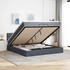 vidaXL Ottoman-Bett mit Matratze Dunkelgrau 200x200 cm Samt (3311868)