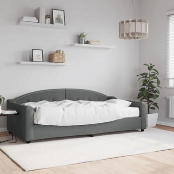 vidaXL Tagesbett Ausziehbar mit Schubladen Dunkelgrau 100x200 cm Stoff (3197572)
