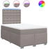 vidaXL Boxspringbett mit Matratze Taupe 120x200 cm Stoff (3292773)