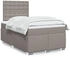 vidaXL Boxspringbett mit Matratze Taupe 120x200 cm Stoff (3292773)
