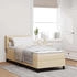 vidaXL Boxspringbett mit Matratze mit Matratze Creme 80 x 200 cm (3341137)