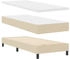 vidaXL Boxspringbett mit Matratze mit Matratze Creme 80 x 200 cm (3341137)