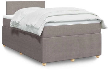 vidaXL Boxspringbett mit Matratze Taupe 120x200 cm Stoff (3289720)