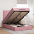vidaXL Ottoman-Bett mit Matratzen & LEDs Rosa 120x190 cm Samt (3314455)