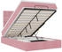 vidaXL Ottoman-Bett mit Matratzen & LEDs Rosa 120x190 cm Samt (3314455)