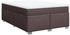 vidaXL Boxspringbett mit Matratze Dunkelbraun 140x200 cm Stoff (3285140)