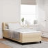 vidaXL Boxspringbett mit Matratze mit Matratze Creme 80 x 200 cm Stoff (3339931)