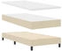 vidaXL Boxspringbett mit Matratze mit Matratze Creme 80 x 200 cm Stoff (3339931)