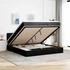 vidaXL Ottoman-Bett mit Matratze Schwarz 160x200 cm Stoff (3311638)