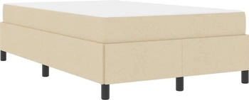 vidaXL Boxspringbett Creme und Schwarz 120 x 190 cm (3398848)