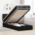 vidaXL Ottomane Bett mit Matratze & LEDs Schwarz 80x200 cm Stoff (3312265)
