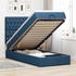vidaXL Ottoman-Bett mit Matratze Blau 90x190 cm Stoff (3313208)