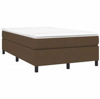 vidaXL Boxspringbett mit Matratze Dunkelbraun 120x190 cm Stoff