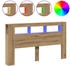 vidaXL LED-Kopfteil Artisan-Eiche 180x18,5x103,5 cm Holzwerkstoff (857691)