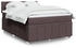 vidaXL Boxspringbett mit Matratze Dunkelbraun 140x200 cm Stoff (3289394)