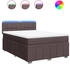 vidaXL Boxspringbett mit Matratze Dunkelbraun 140x200 cm Stoff (3289394)