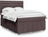 vidaXL Boxspringbett mit Matratze Dunkelbraun 140x200 cm Stoff (3294008)