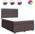 vidaXL Boxspringbett mit Matratze Dunkelbraun 140x200 cm Stoff (3294008)